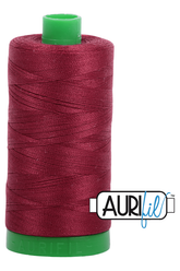 Aurifil Mako 40wt 2-ply Cotton 1000 m 1094 yd. spool - 2460 Dark Carmine Red